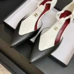 Chanel Women Mary Janes Lambskin-White & Black G47202