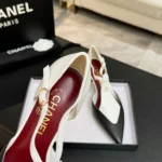 Chanel Women Mary Janes Lambskin-White & Black G47202