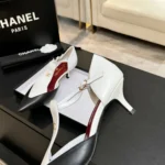 Chanel Women Mary Janes Lambskin-White & Black G47202