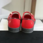 Chanel Women Mary Janes Mixed Fibers & Rubber-Red & Black G47139