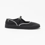 Chanel Women Mary Janes Mixed Fibers & Rubber-Black & White G47139