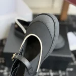 Chanel Women Mary Janes Mixed Fibers & Rubber-Black & White G47139