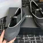 Chanel Women Mary Janes Mixed Fibers & Rubber-Black & White G47139