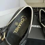 Chanel Women Mary Janes Mixed Fibers & Rubber-Black & White G47139