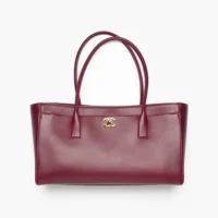 Chanel Women Small Shopping Bag Calfskin & Gold-Tone Metal AS6243