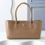 Chanel Women Small Shopping Bag Calfskin & Gold-Tone Metal AS6243