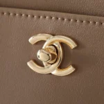 Chanel Women Small Shopping Bag Calfskin & Gold-Tone Metal AS6243