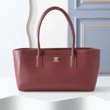 Chanel Women Small Shopping Bag Calfskin & Gold-Tone Metal AS6243