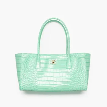 Chanel Women Small Shopping Bag Crocodile Embossed Calfskin AS6243B24144