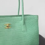 Chanel Women Small Shopping Bag Crocodile Embossed Calfskin AS6243B24144