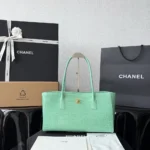 Chanel Women Small Shopping Bag Crocodile Embossed Calfskin AS6243B24144