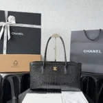 Chanel Women Small Shopping Bag Crocodile Embossed Calfskin AS6243B24144