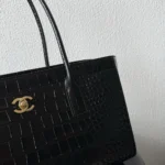 Chanel Women Small Shopping Bag Crocodile Embossed Calfskin AS6243B24144