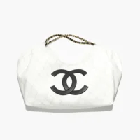 Chanel Women Small Shopping Bag Denim Calfskin & Gold-Tone Metal AS6191