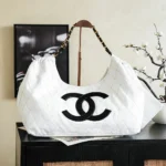Chanel Women Small Shopping Bag Denim Calfskin & Gold-Tone Metal AS6191
