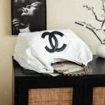 Chanel Women Small Shopping Bag Denim Calfskin & Gold-Tone Metal AS6191