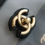 Chanel Women Small Shopping Bag Mesh Calfskin & Gold-Tone Metal AS6015