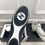 Chanel Women Sneakers Lambskin & Mixed Fibers-White G47411