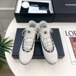 Chanel Women Sneakers Lambskin & Mixed Fibers-White G47411