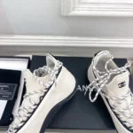 Chanel Women Sneakers Lambskin & Mixed Fibers-White G47411