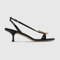 Louis Vuitton Women LV Treasure Sandal in Patent Calf Leather-Black 1AK4FR