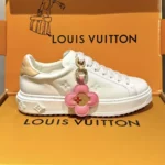 Louis Vuitton Women Time Out Sneaker with Plain Calf Leather-1AGUWY