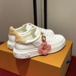 Louis Vuitton Women Time Out Sneaker with Plain Calf Leather-1AGUWY