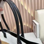 Chanel Women Maxi Shopping Bag Raffia & Calfskin AS6148