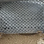 Chanel Women Small Coco Beach Macrame Flap Bag Light Blue Mesh Gold Hardware