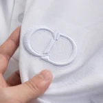 Dior Men CD Icon Polo Shirt White Cotton Piqué 013J800A0373