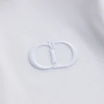Dior Men CD Icon Polo Shirt White Cotton Piqué 013J800A0373