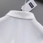 Dior Men CD Icon Polo Shirt White Cotton Piqué 013J800A0373