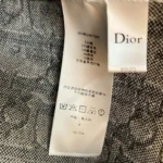 Dior Men Oblique Polo Shirt Regular Fit Gray Cotton-Wool-Silk Jacquard 683M824A7040