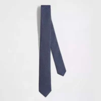 Dior Men Oblique Tie Blue and Black Silk 93C1046A0121