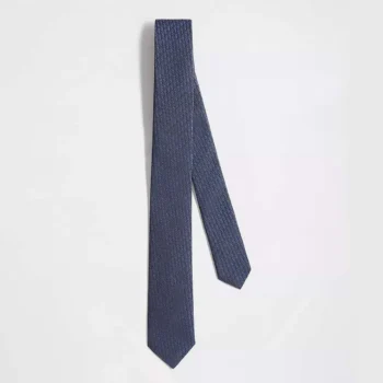 Dior Men Oblique Tie Blue and Black Silk 93C1046A0121