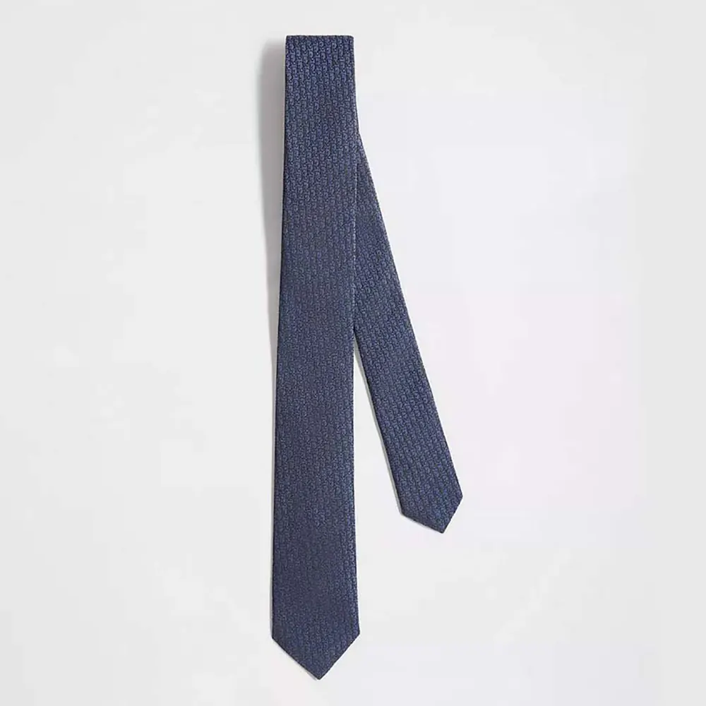 Dior Men Oblique Tie Blue and Black Silk 93C1046A0121 (1) Dior Men Oblique Tie Blue and Black Silk 93C1046A0121