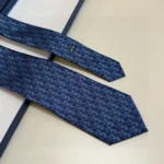 Dior Men Oblique Tie Blue and Black Silk 93C1046A0121