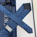 Dior Men Oblique Tie Blue and Black Silk 93C1046A0121 - Image 7