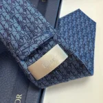 Dior Men Oblique Tie Blue and Black Silk 93C1046A0121