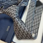 Dior Men Oblique Tie Gray Silk 03C1046A0330C835