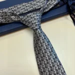 Dior Men Oblique Tie Gray Silk 03C1046A0330C835