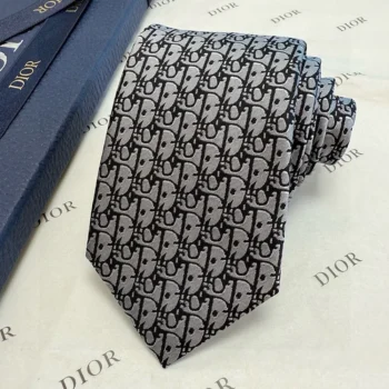 Dior Men Oblique Tie Gray Silk 03C1046A0330C835
