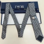 Dior Men Oblique Tie Gray Silk 03C1046A0330C835