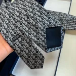 Dior Men Oblique Tie Gray Silk 03C1046A0330C835