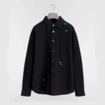 Dior Men Overshirt with Dior Clover Embroidery Black Cotton Twill 683D585A3044