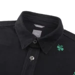 Dior Men Overshirt with Dior Clover Embroidery Black Cotton Twill 683D585A3044