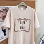 Dior Men Oversized Embroidered Book Cover T-Shirt Pink Cotton Jersey 643T12A4C65