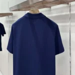 Dior Men Polo Shirt with Dior Secret Garden Embroidery Relaxed Fit Blue Cotton Piqué