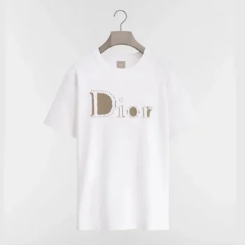 Dior Women Reverse T-Shirt Relaxed Fit White Cotton Jersey 683J668B3036