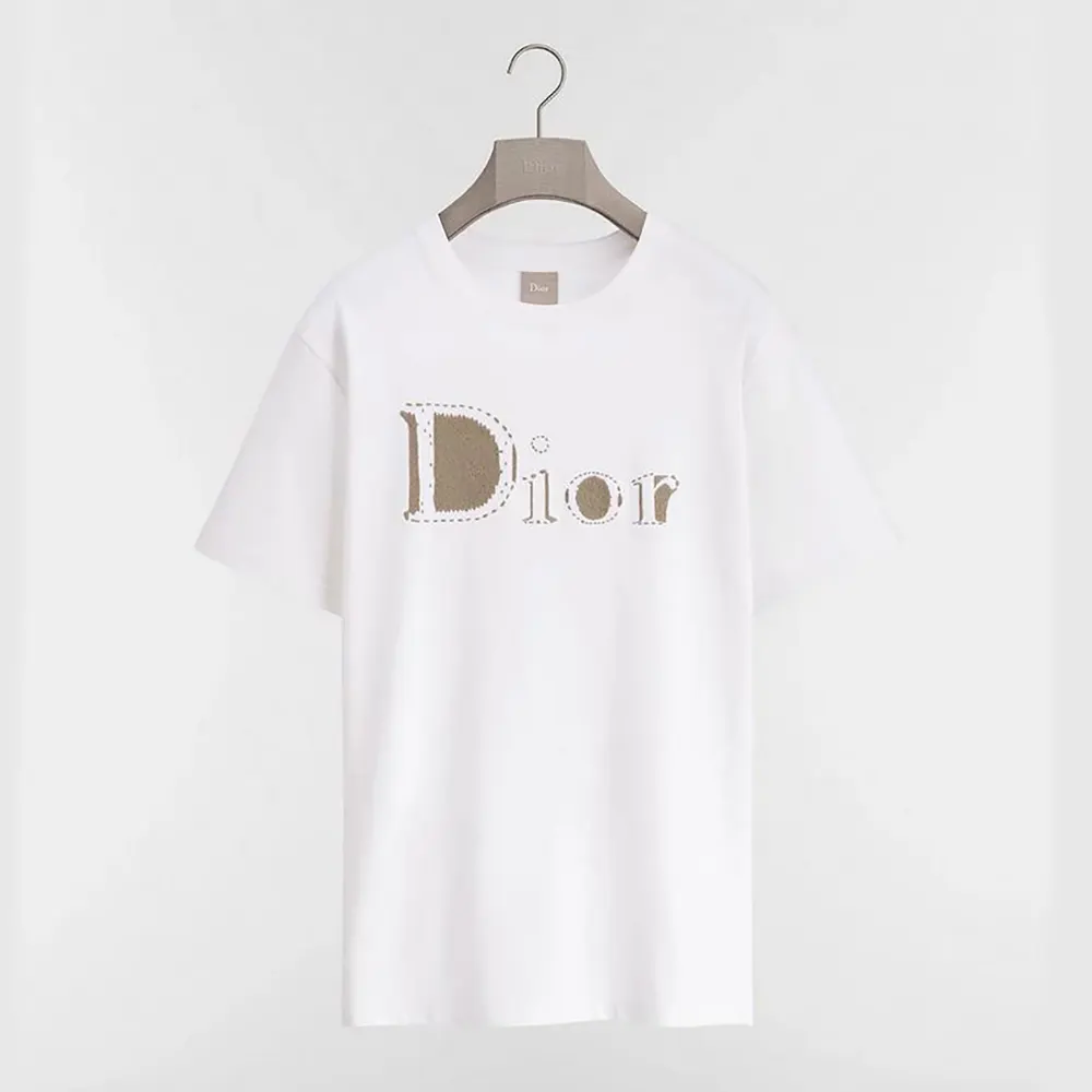 Dior Men Reverse T-Shirt Relaxed Fit White Cotton Jersey 683J668B3036 (1) Dior Women Reverse T-Shirt Relaxed Fit White Cotton Jersey 683J668B3036
